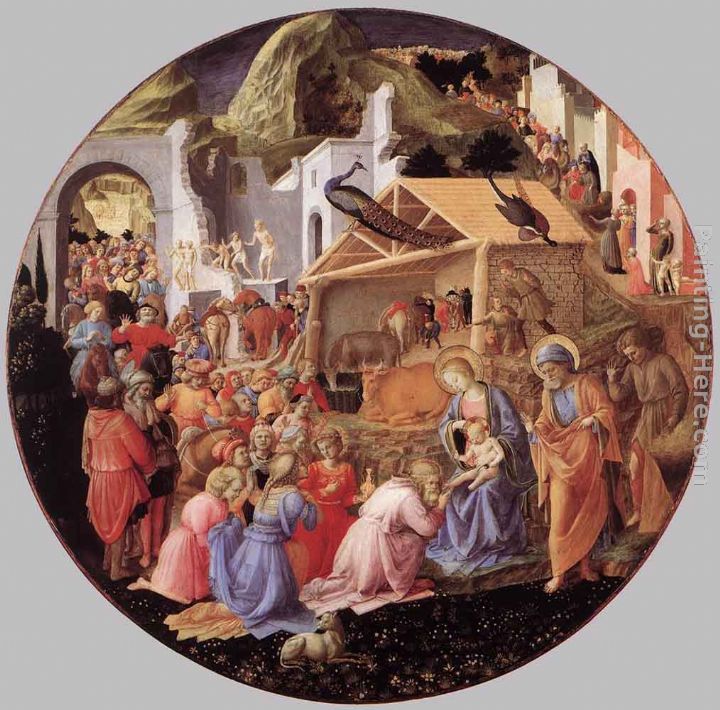 Adoration of the Magi painting - Fra Filippo Lippi Adoration of the Magi art painting